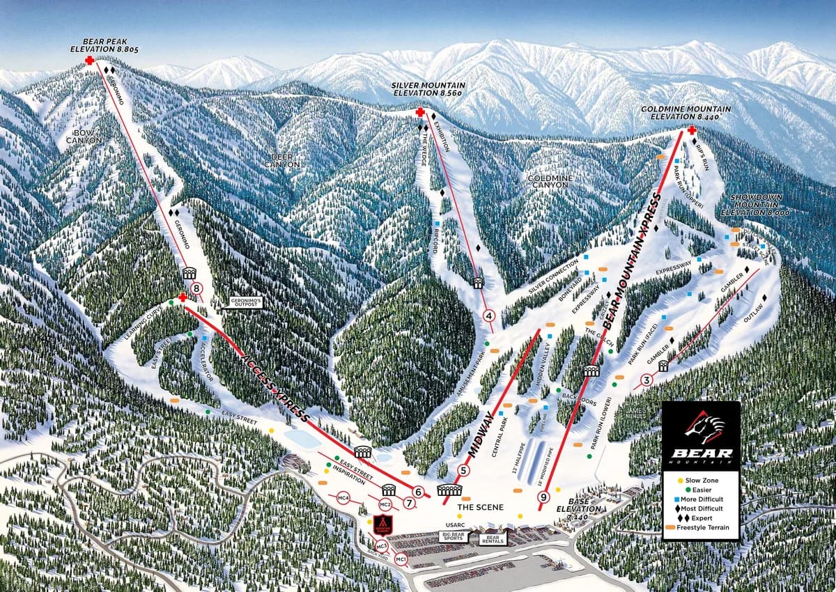 Bear Mountain trail map