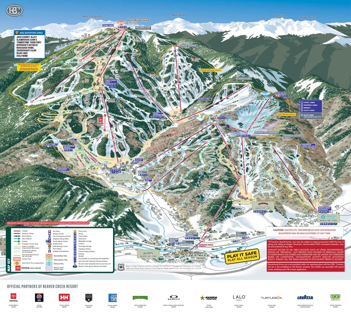 Beaver Creek Resort trail map 2025–26