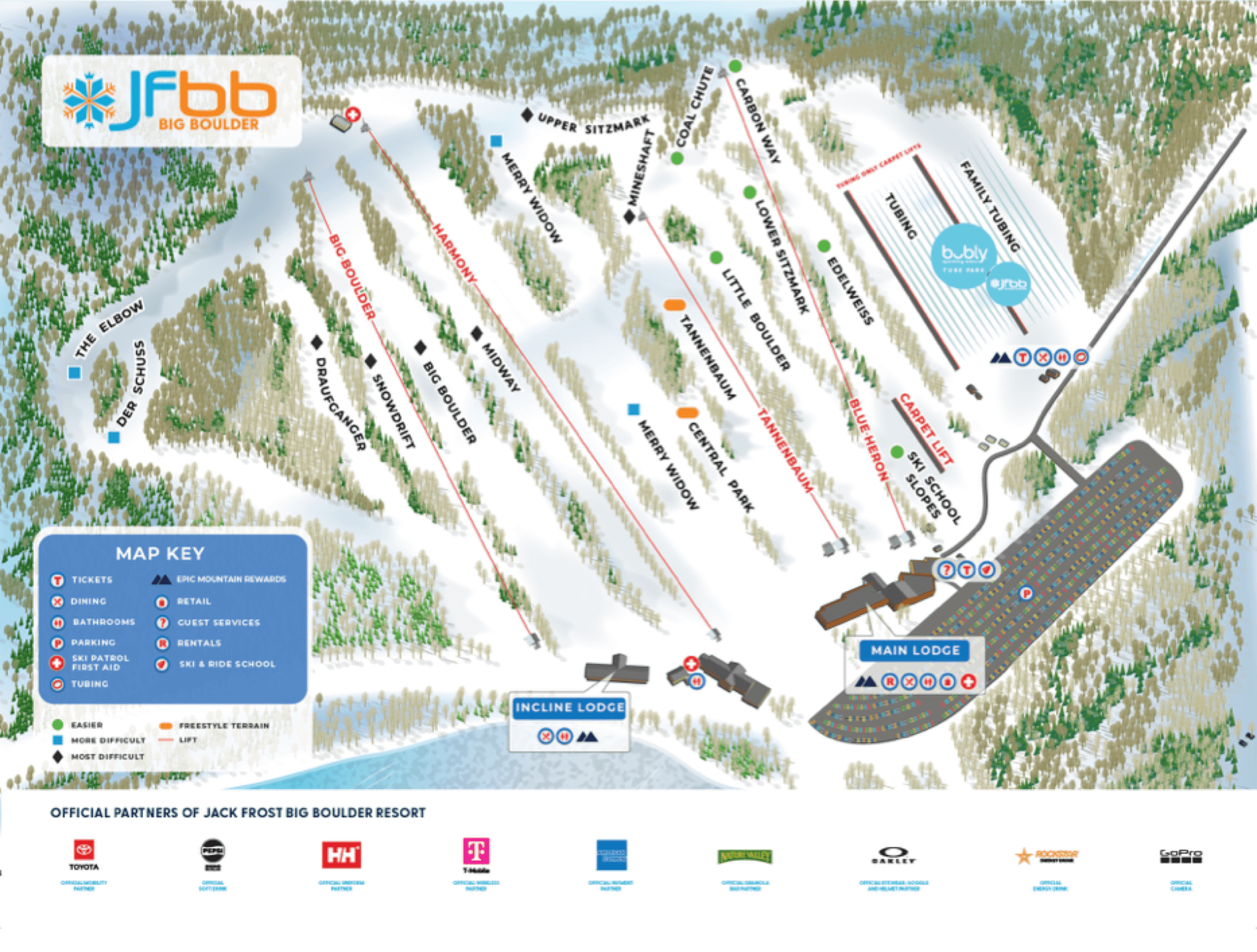 Big Boulder trail map