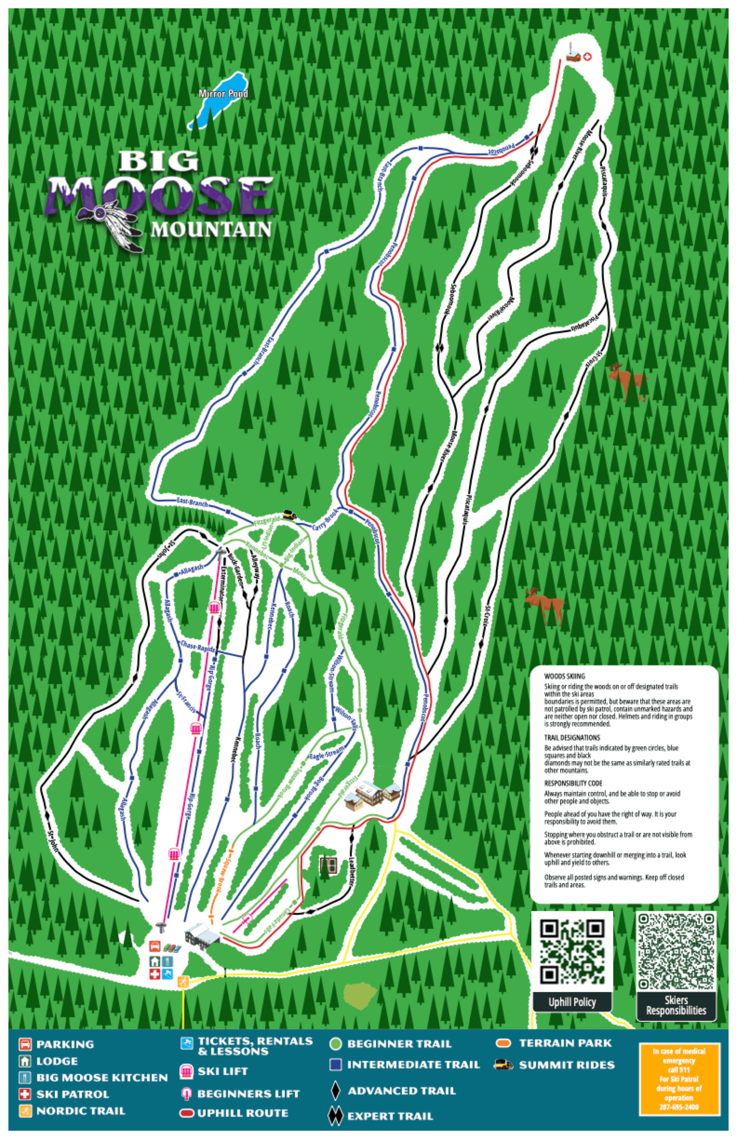 Big Moose trail map