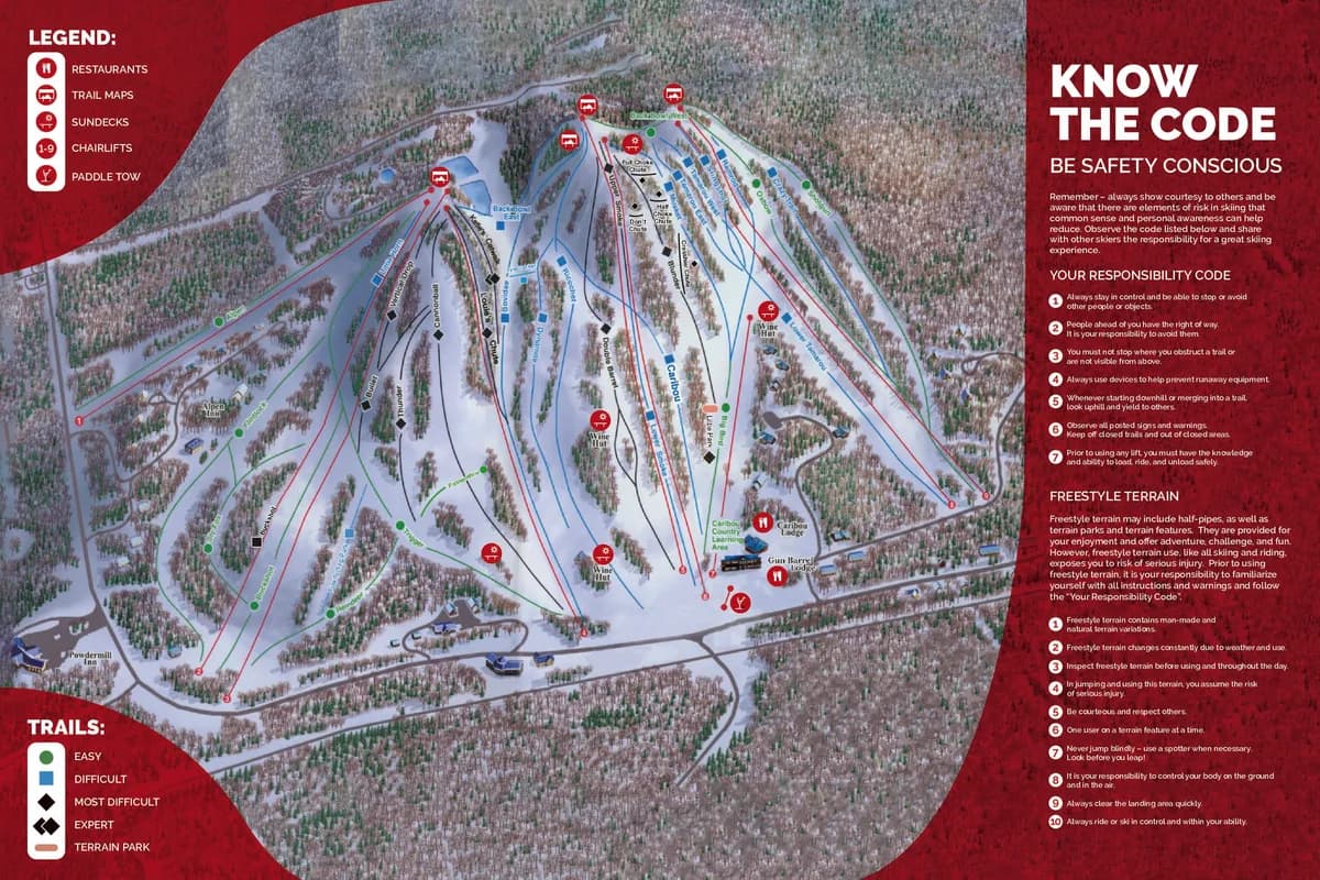 Big Powderhorn Mountain trail map
