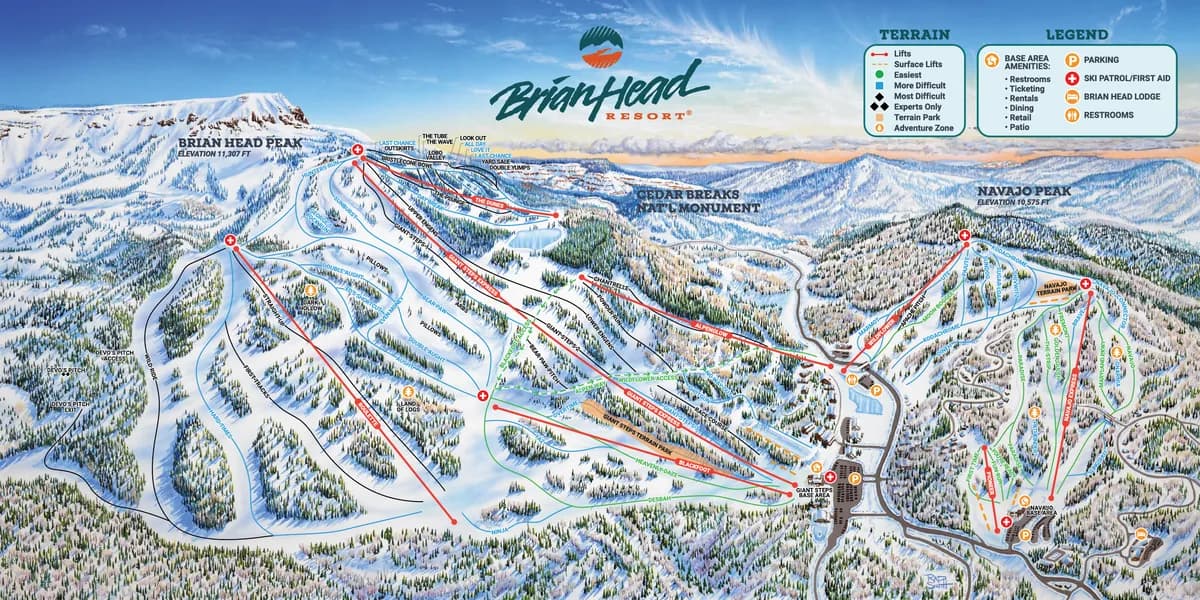 Brian Head trail map 2026–27