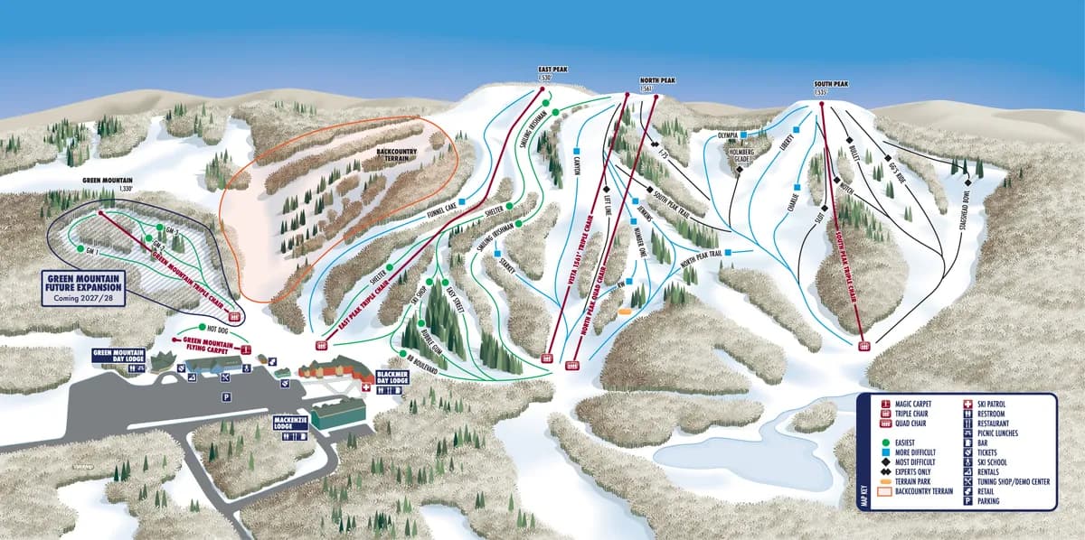 Caberfae Peaks Ski & Golf Resort trail map