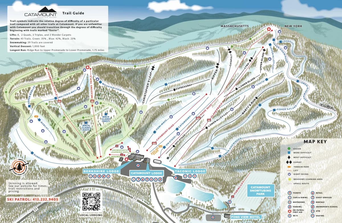 Catamount Ski Area trail map