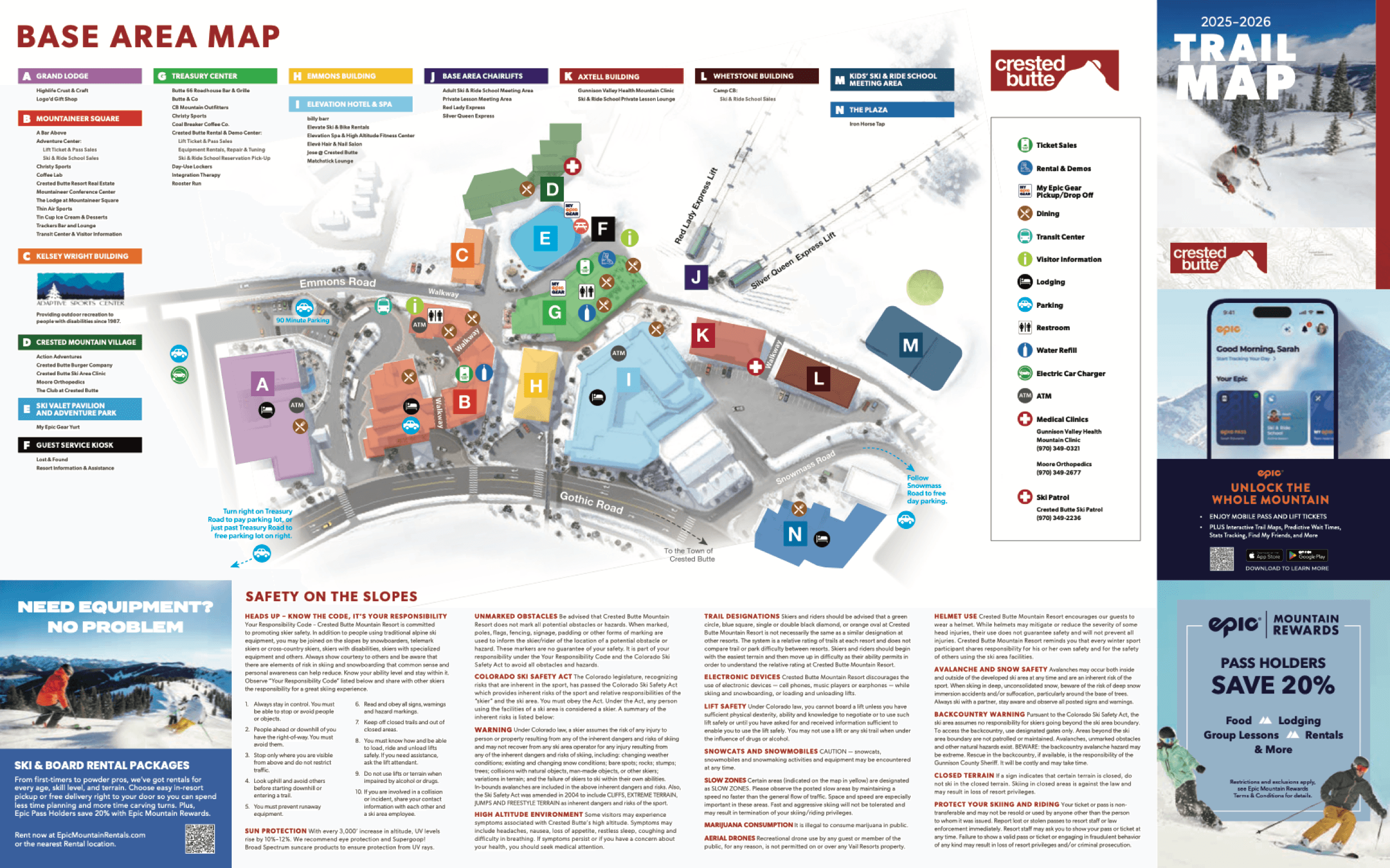 Crested Butte Mountain Resort trail map 2025–26