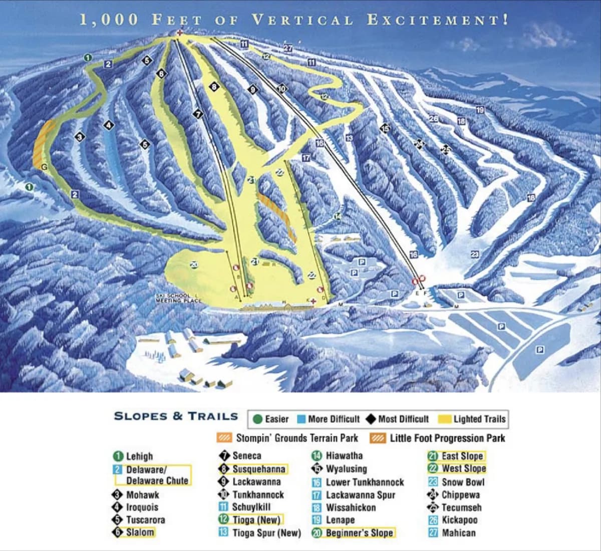 Elk Mountain trail map