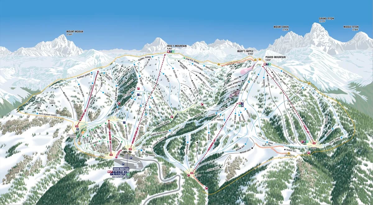 Grand Targhee trail map 2026–27