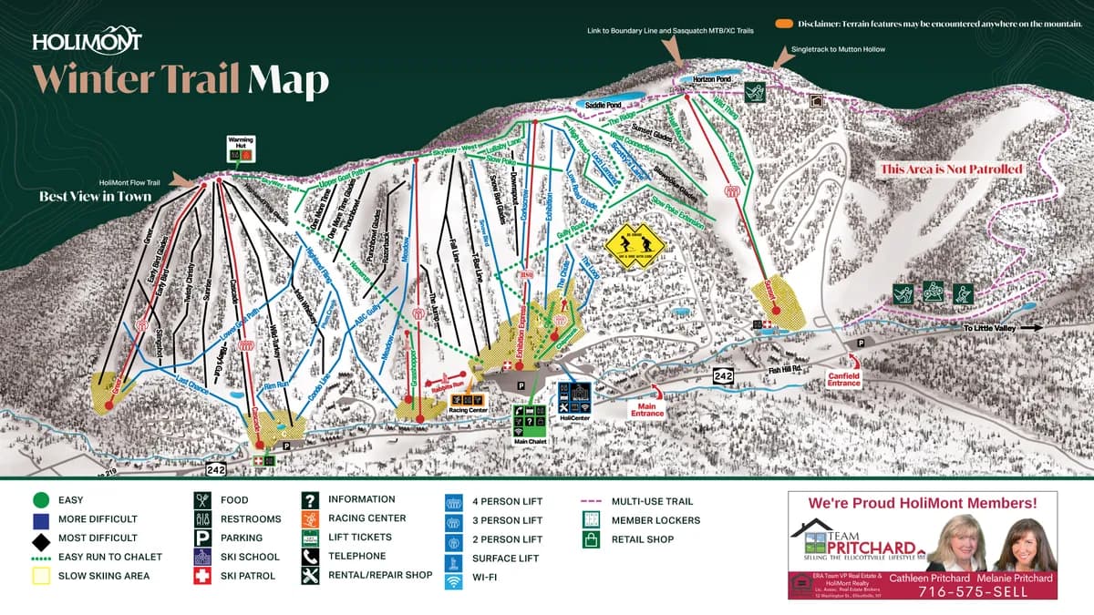 Holimont trail map 2025–26