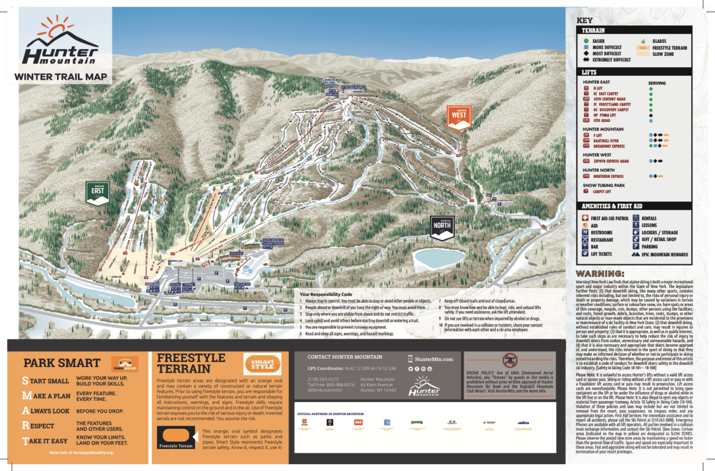 Hunter Mountain trail map 2025–26