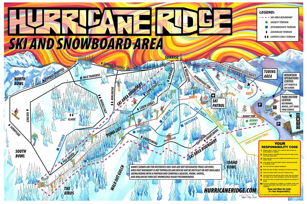 Hurricane Ridge trail map