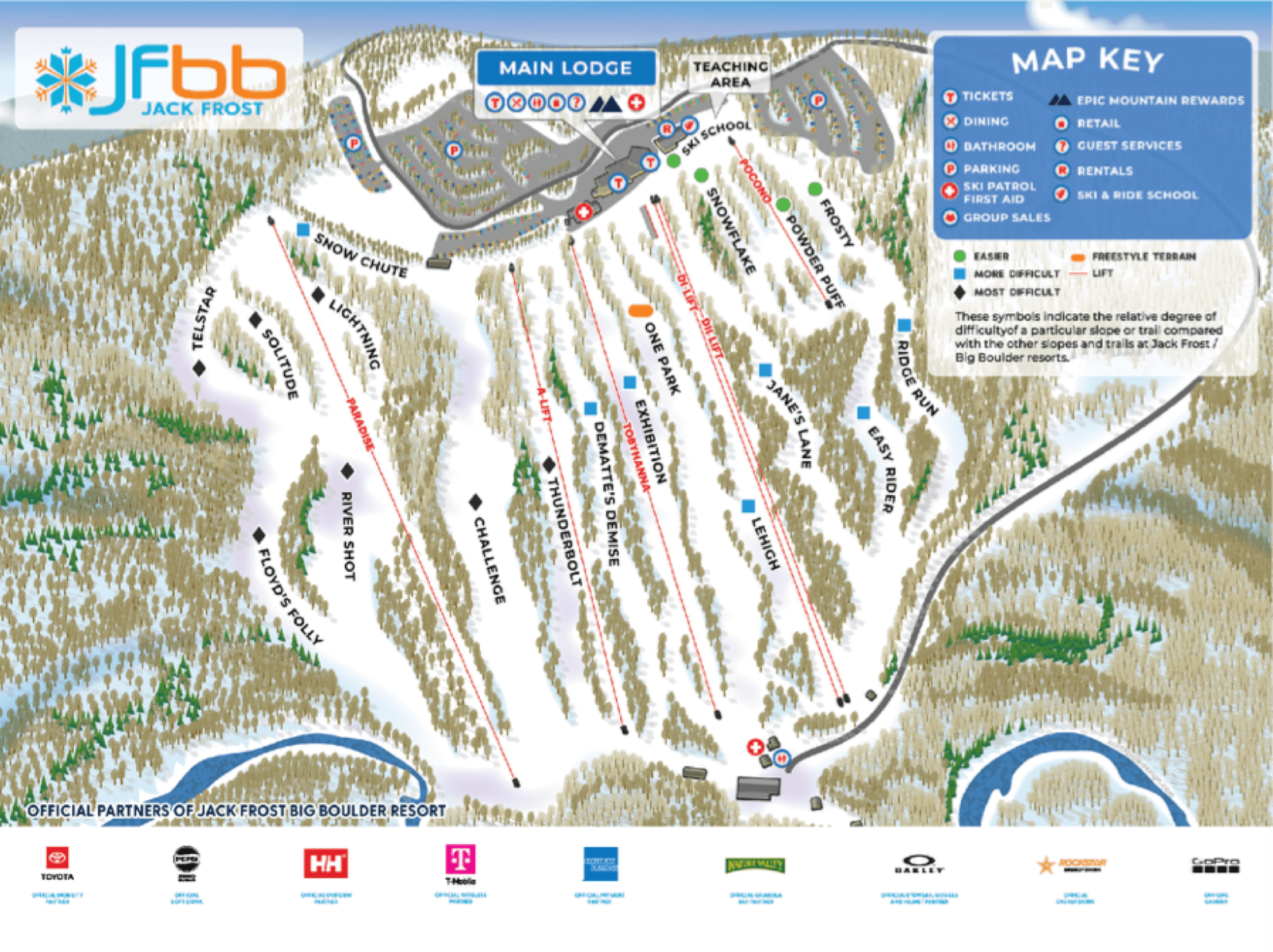 Jack Frost trail map