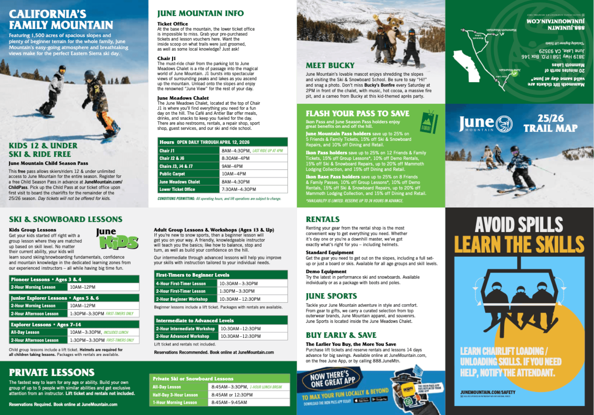 June Mountain trail map