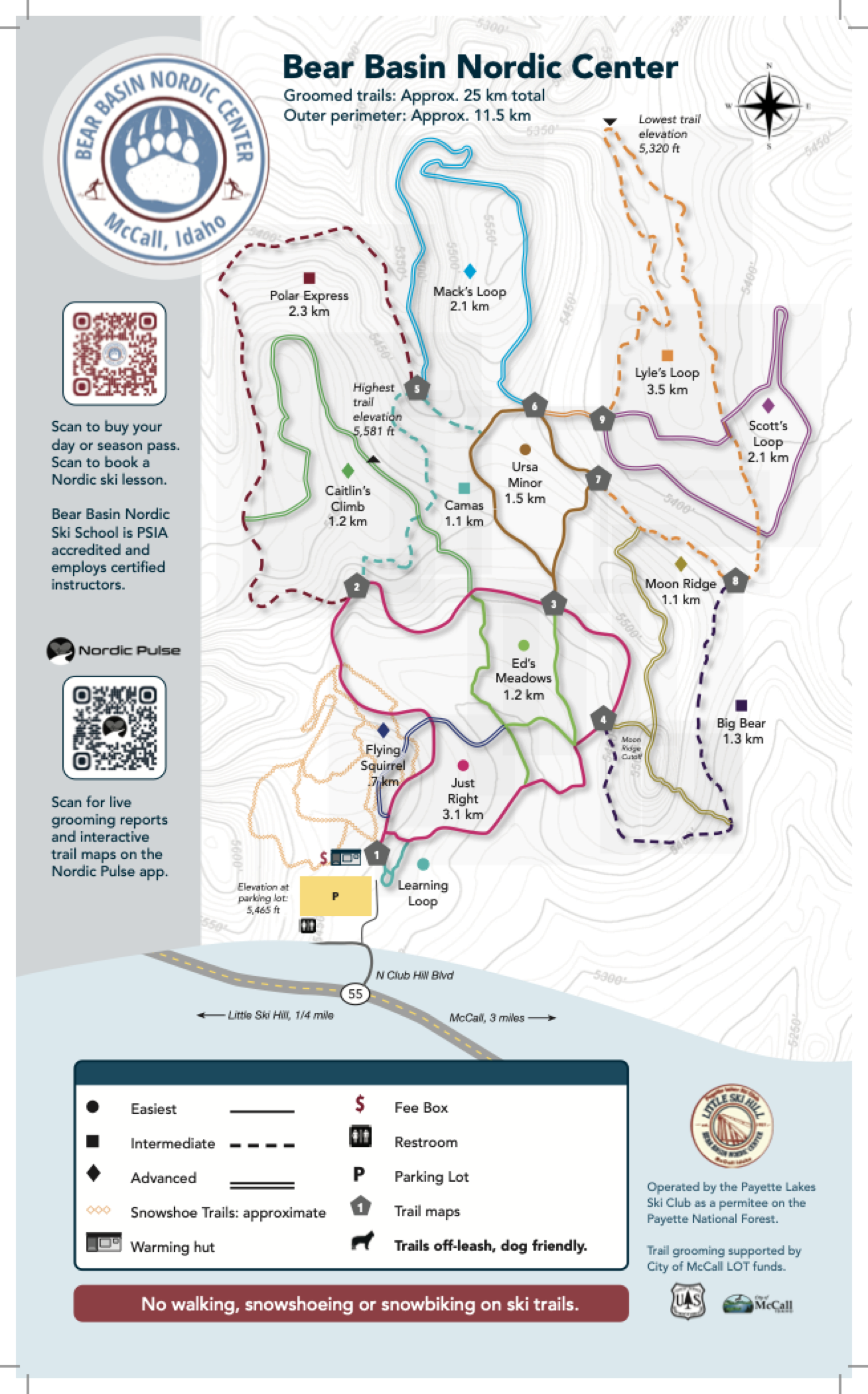 Little Ski Hill trail map 2025–26