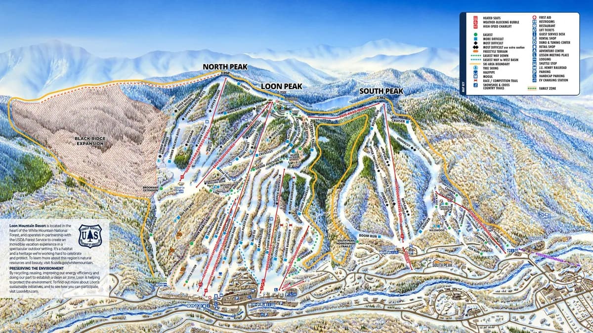 Loon Mountain trail map