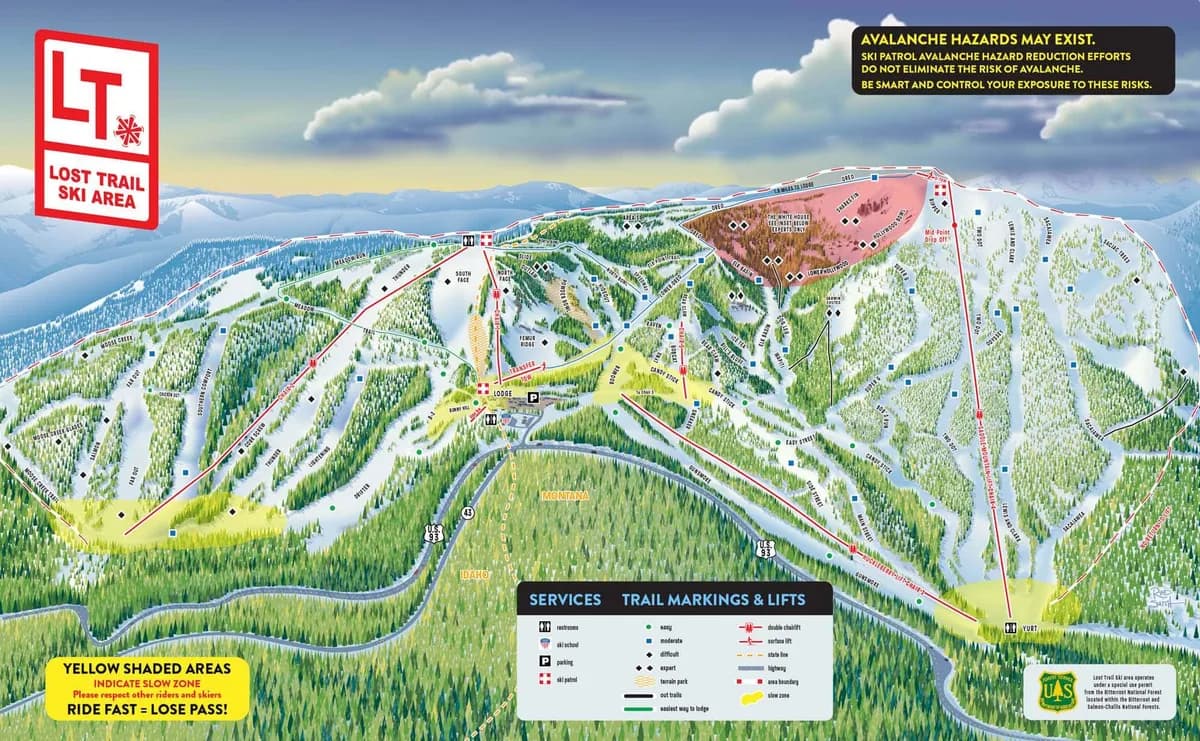 Lost Trail Powder Mountain trail map