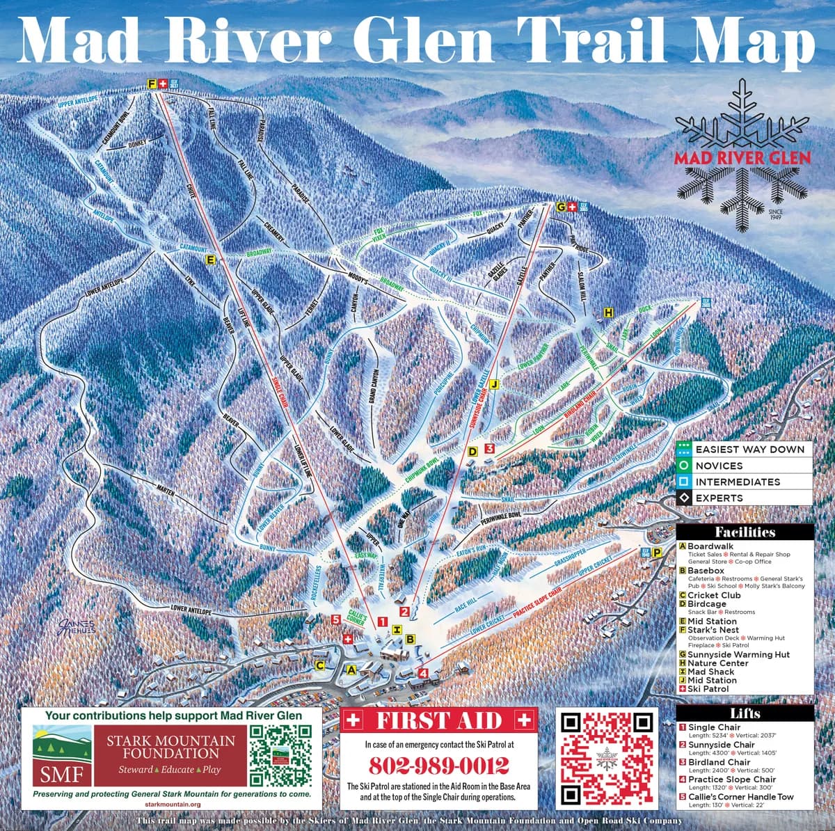 Mad River Glen trail map 2025–26