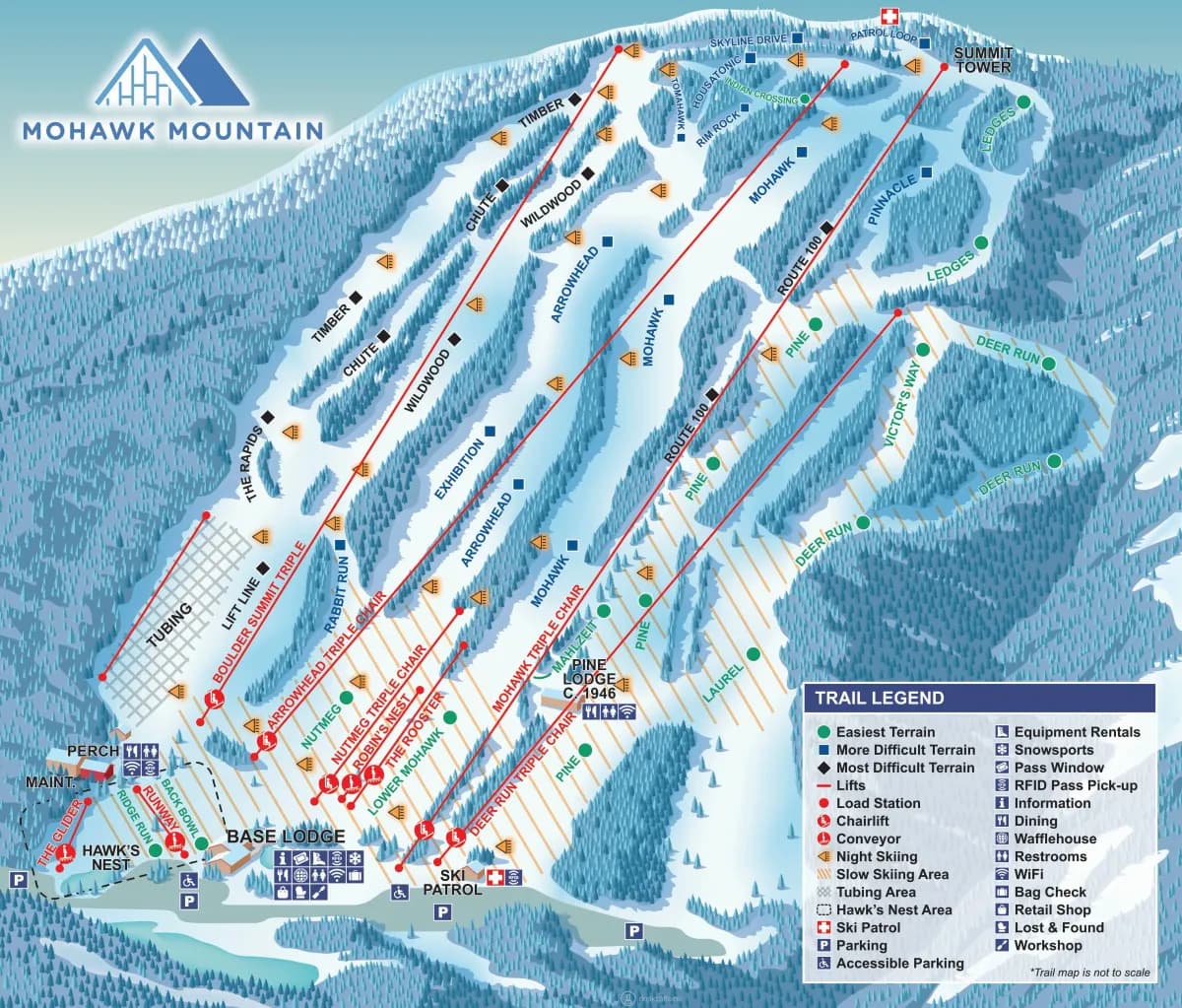 Mohawk Mountain Ski Area trail map