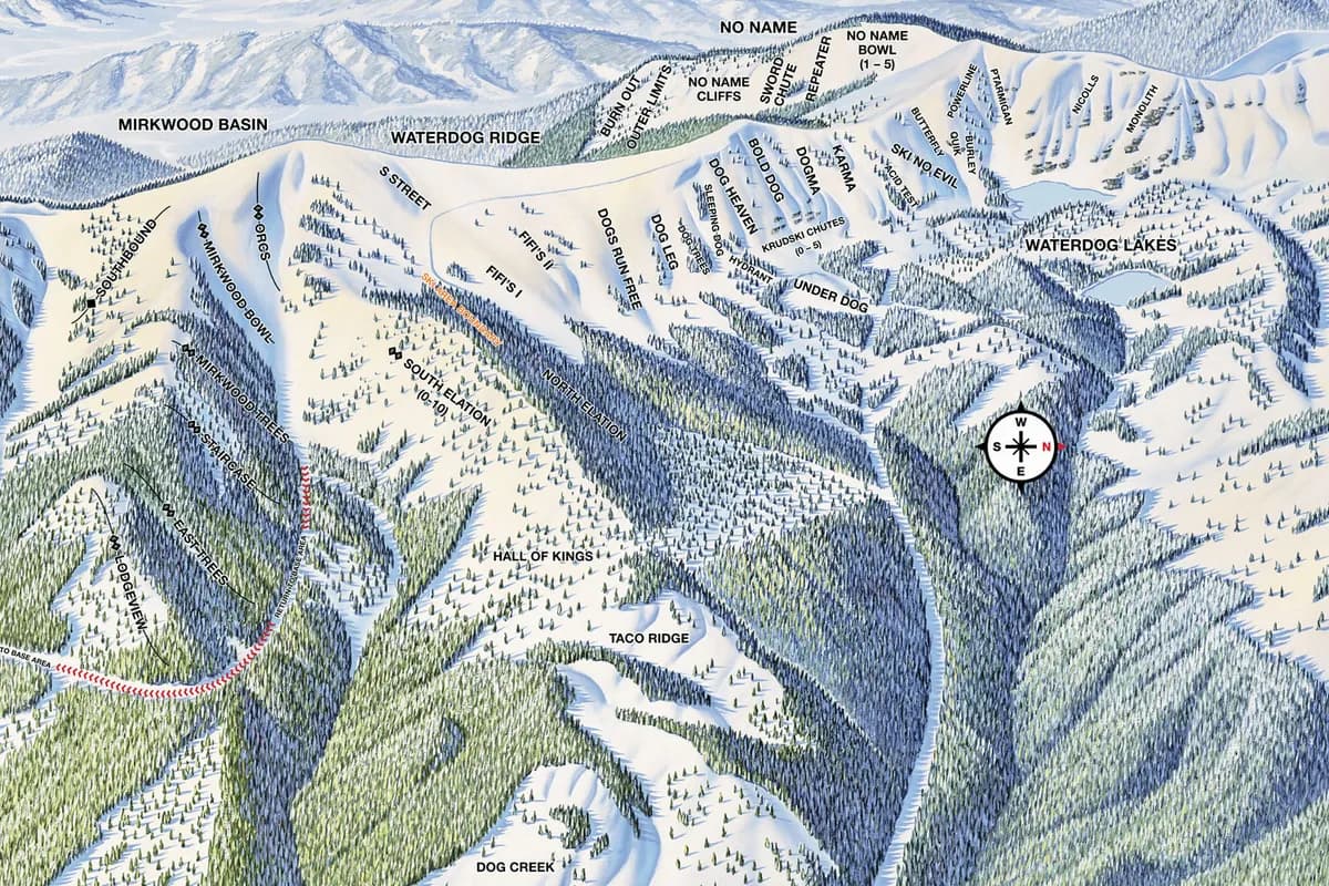 Monarch Ski Area trail map