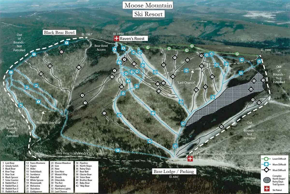 Moose Mountain trail map
