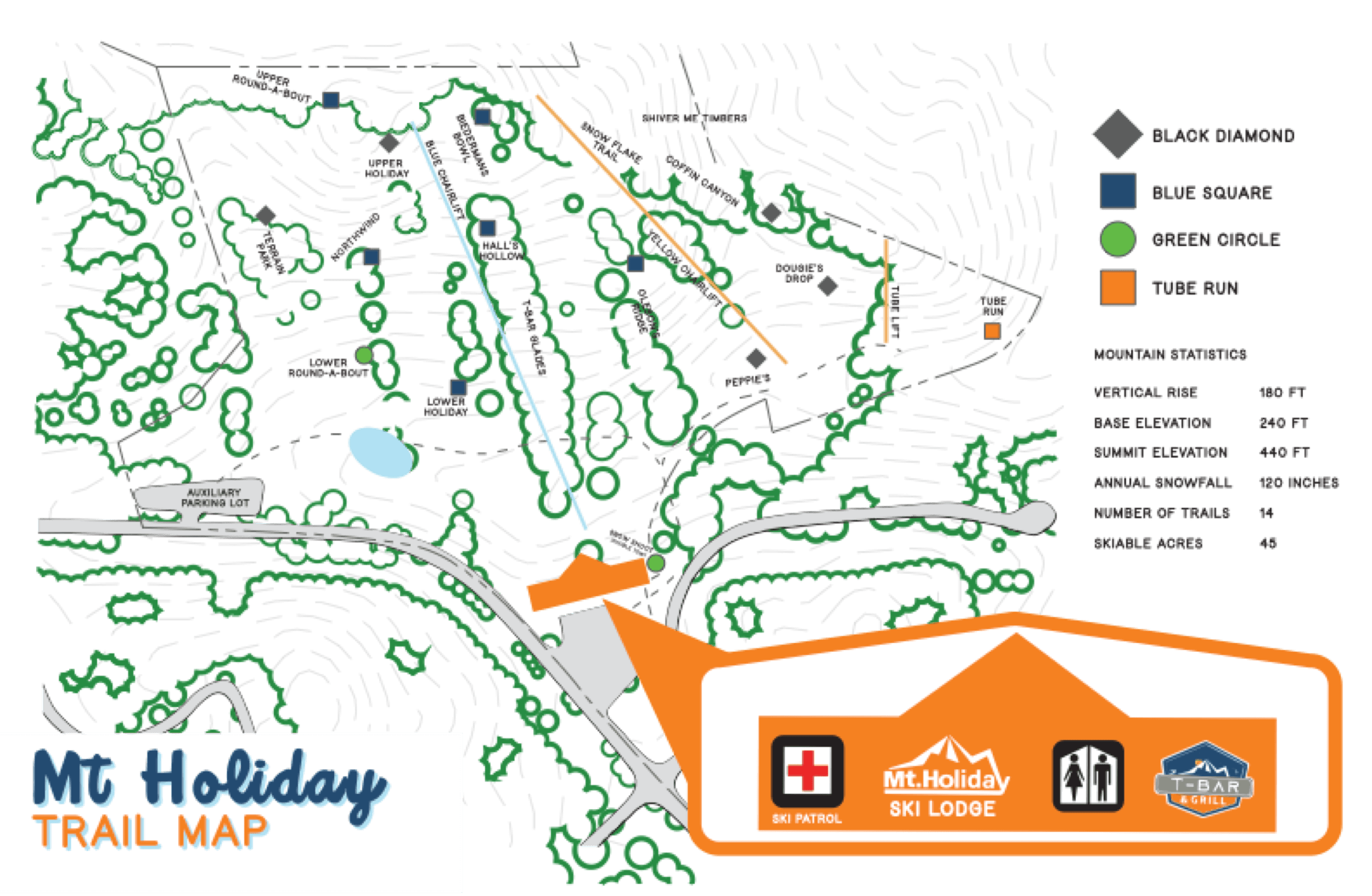 Mt. Holiday trail map 2024–25