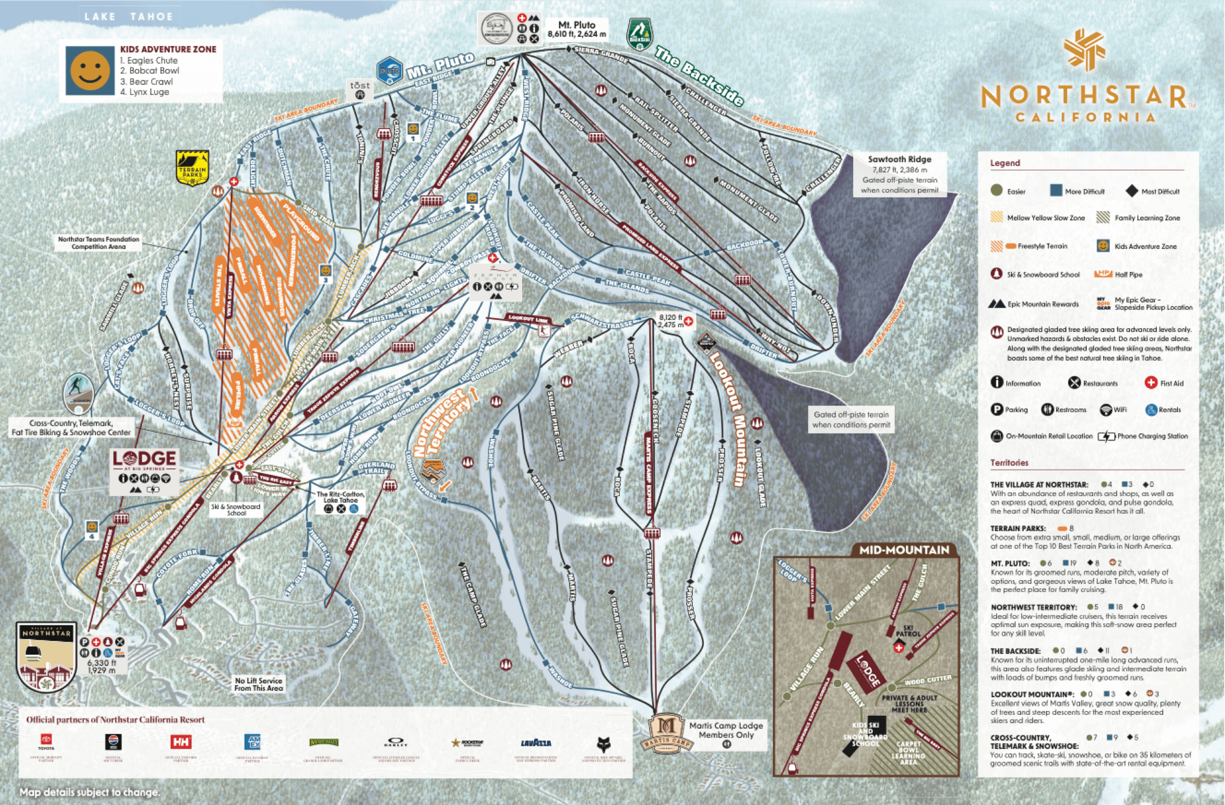 Northstar California trail map 2025–26