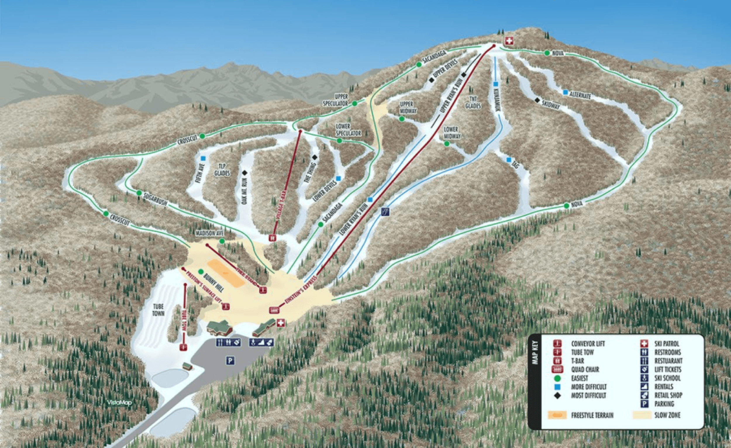 Oak Mountain trail map 2019–20