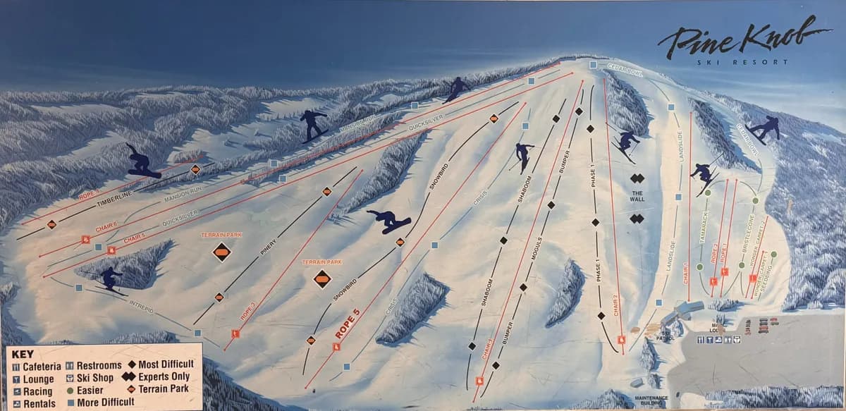 Pine Knob Ski Resort trail map