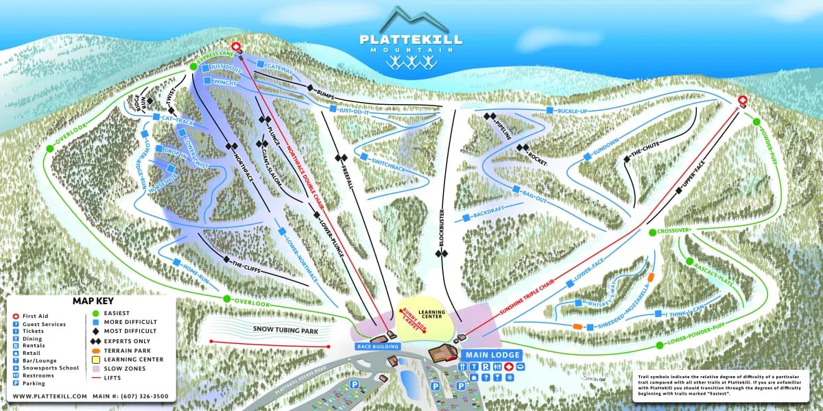 Plattekill Mountain trail map 2025–26