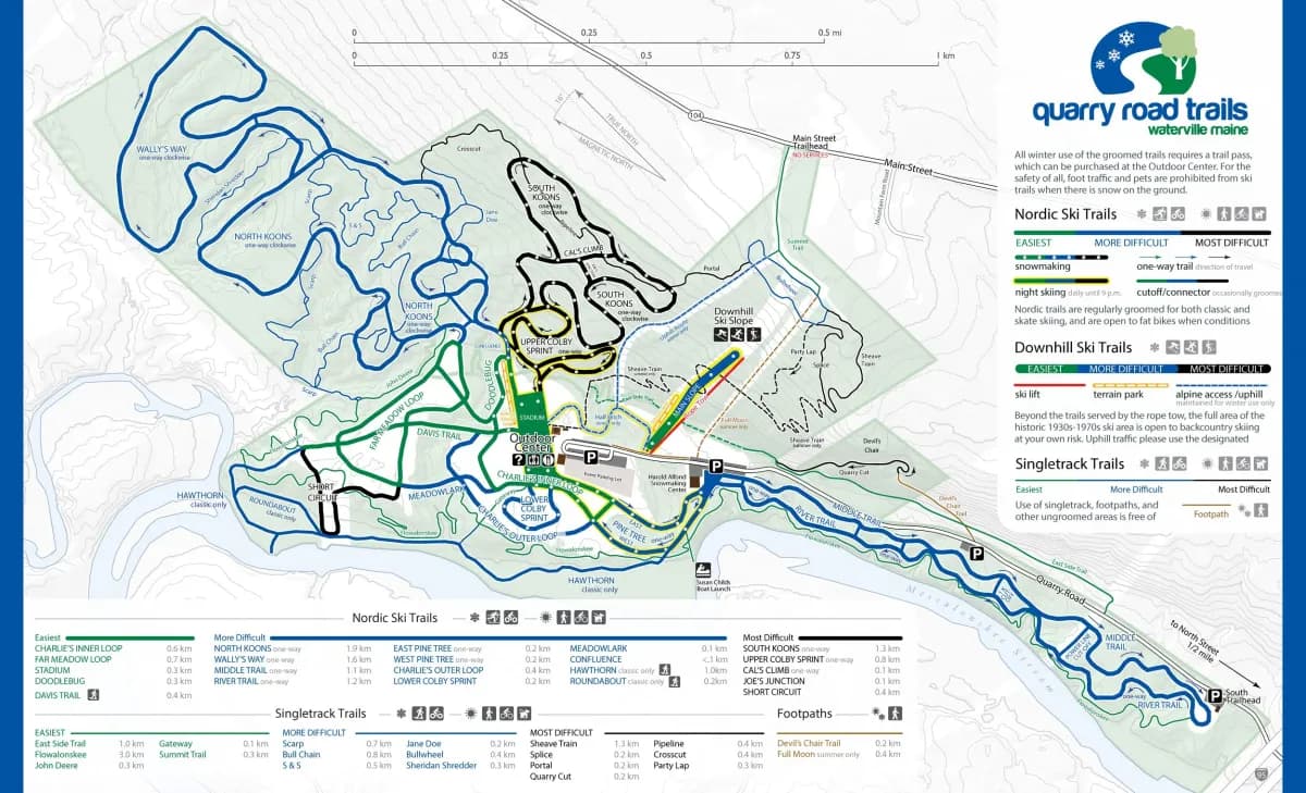 Quarry Road Trails trail map 2027–28