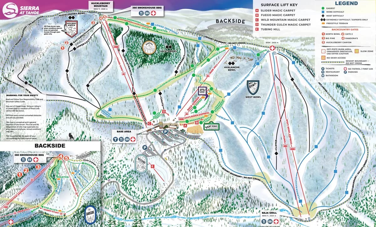 Sierra-at-Tahoe trail map 2025–26