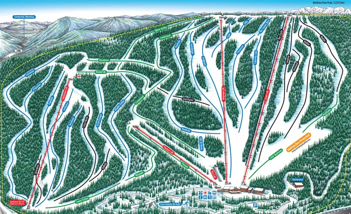 Snowy Range trail map