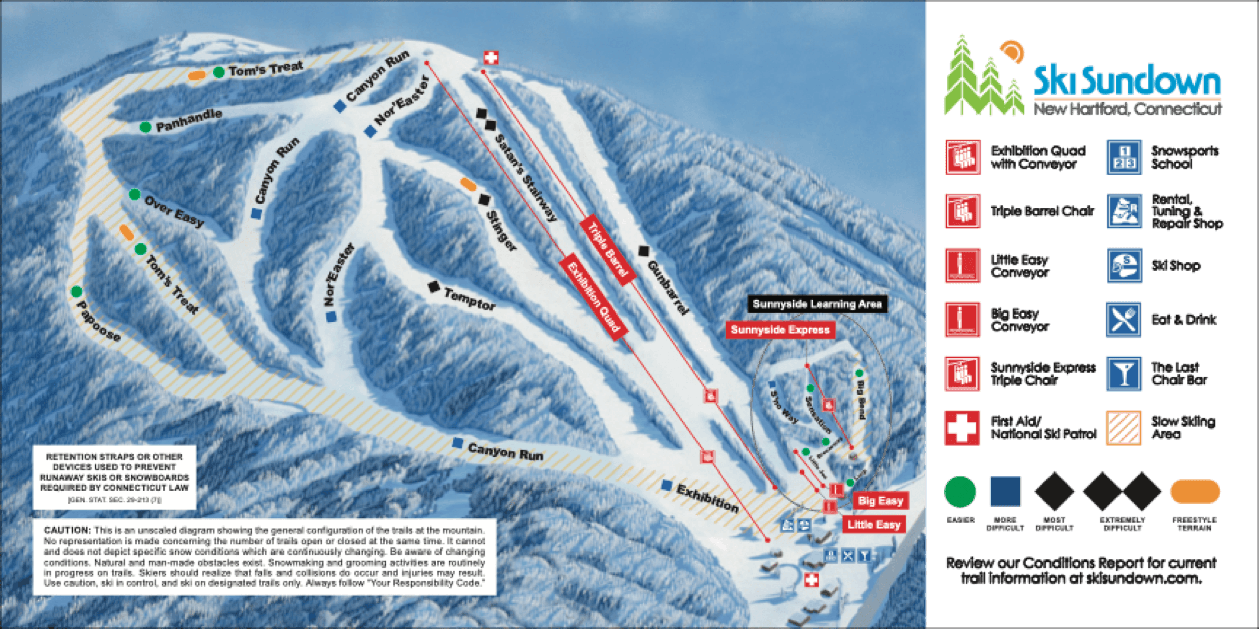 Ski Sundown trail map 2024–25