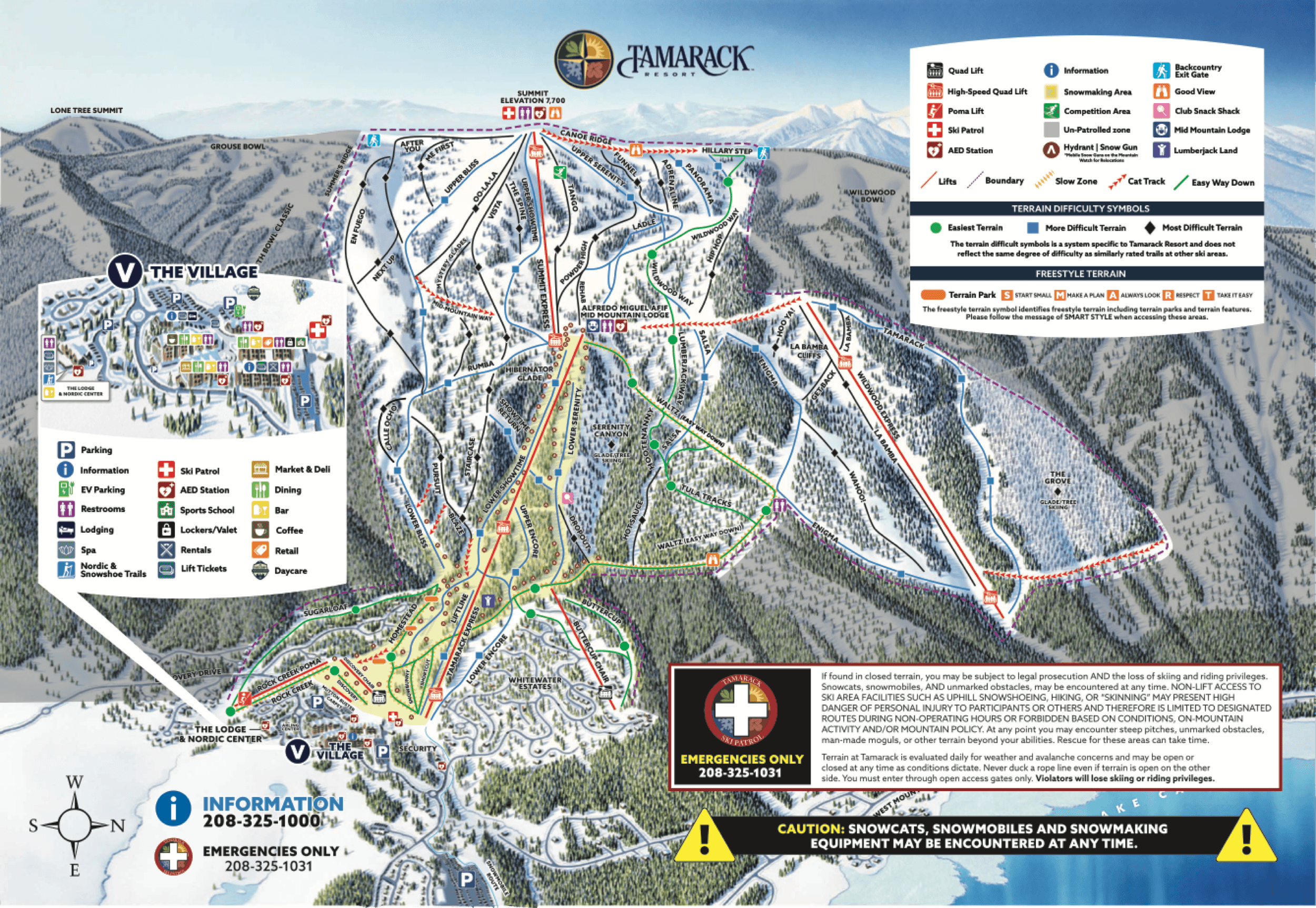 Tamarack trail map 2026–27