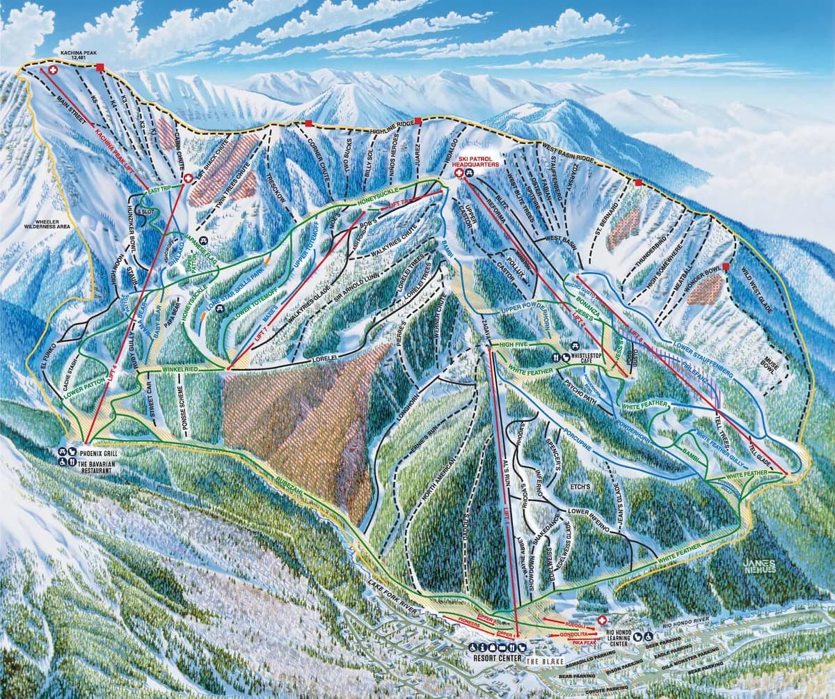 Taos Ski Valley trail map 2024–25