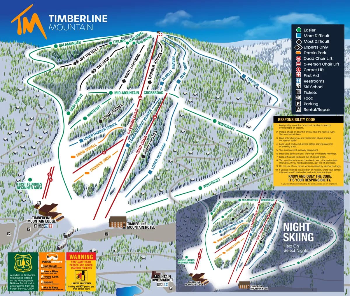 Timberline Mountain trail map