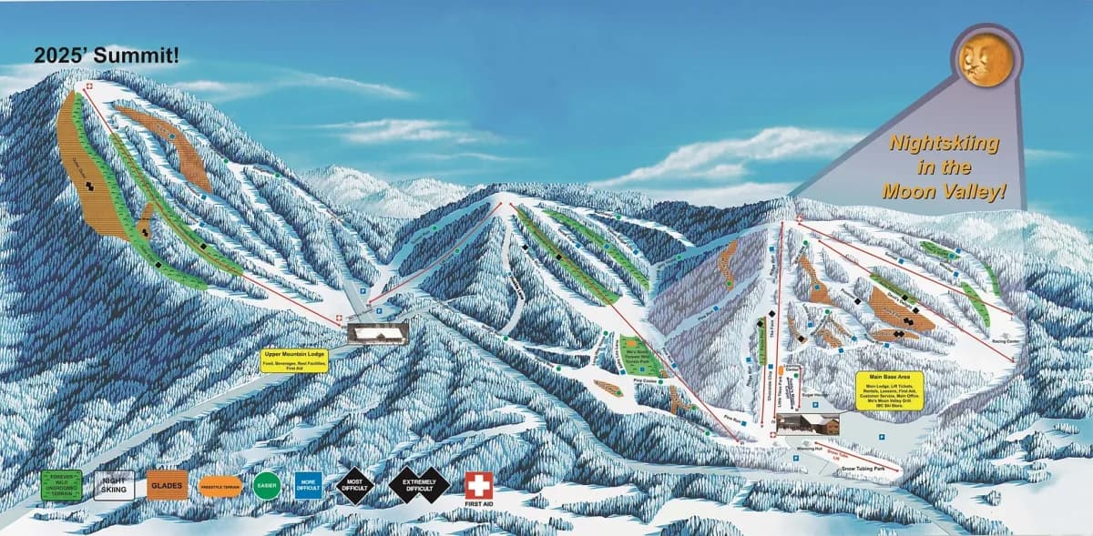 Titus Mountain trail map