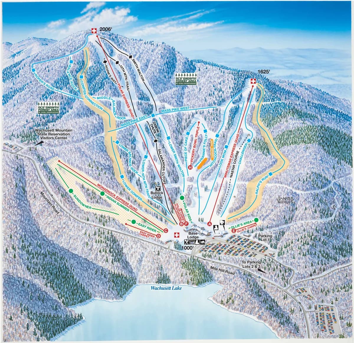 Wachusett Mountain trail map