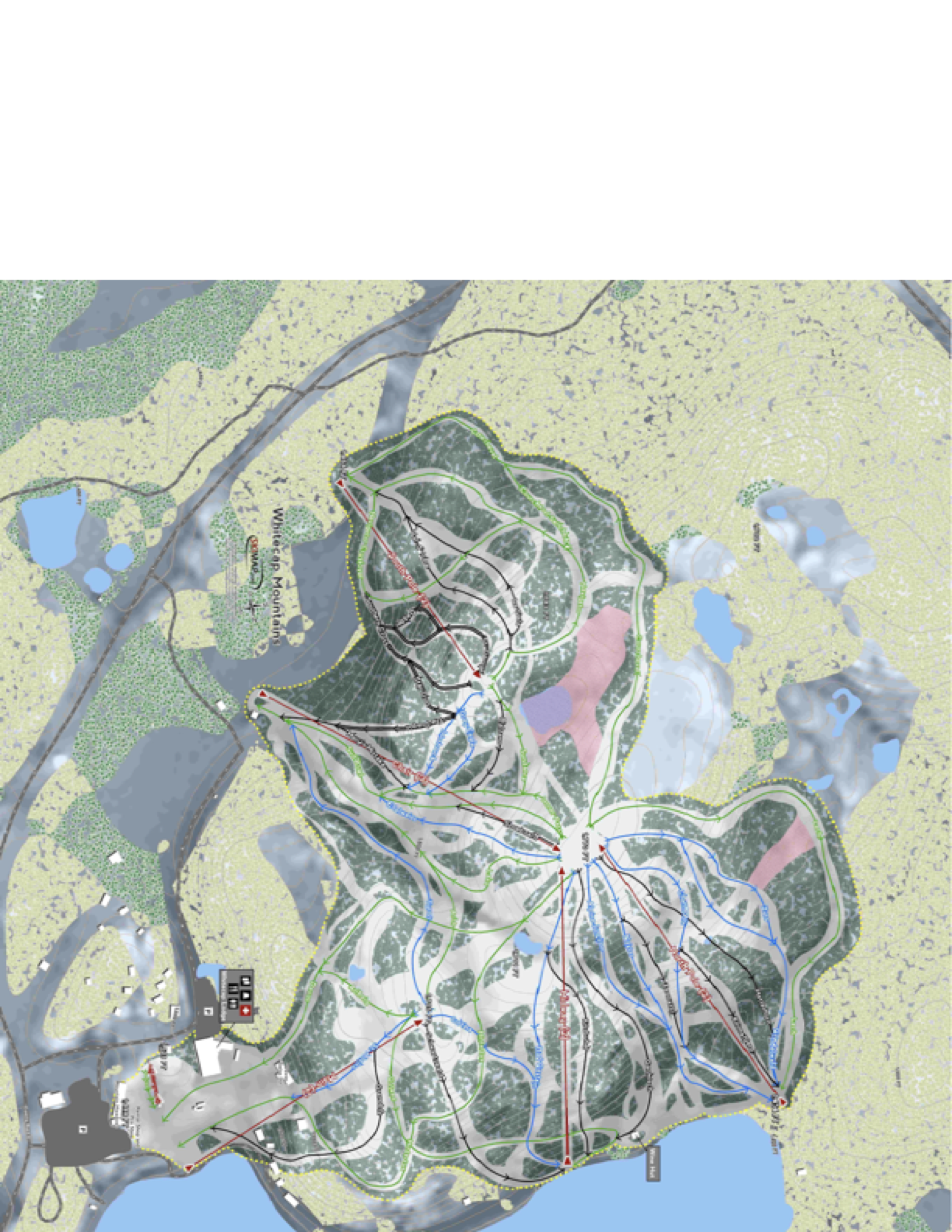 Whitecap Mountains trail map