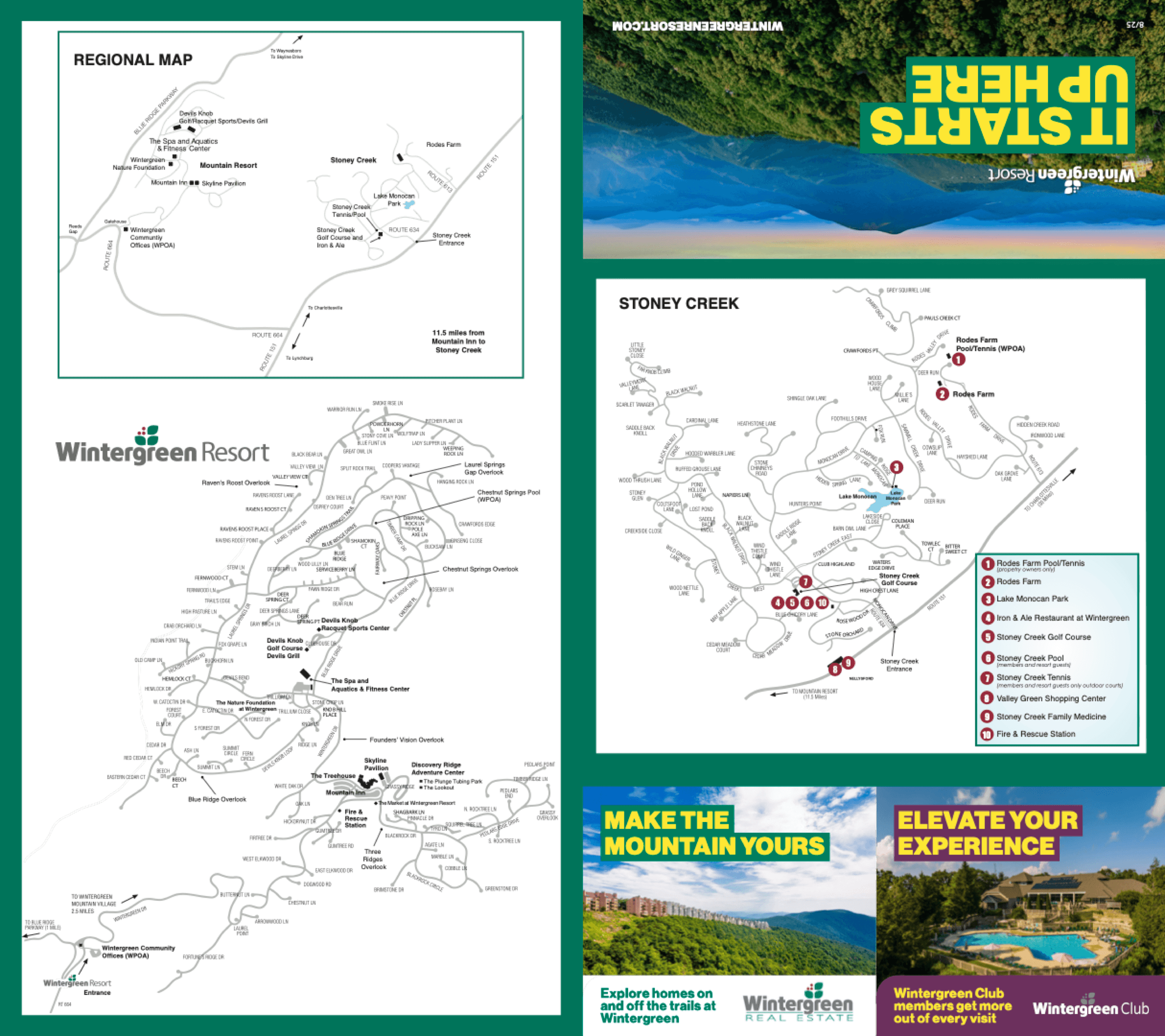 Wintergreen Resort trail map 2023–24